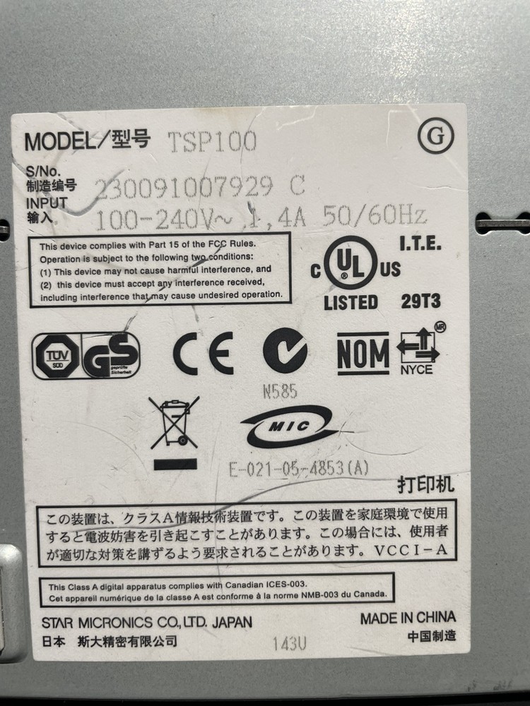 Star TSP100 III FuturePRNT USB Thermal Receipt Printer