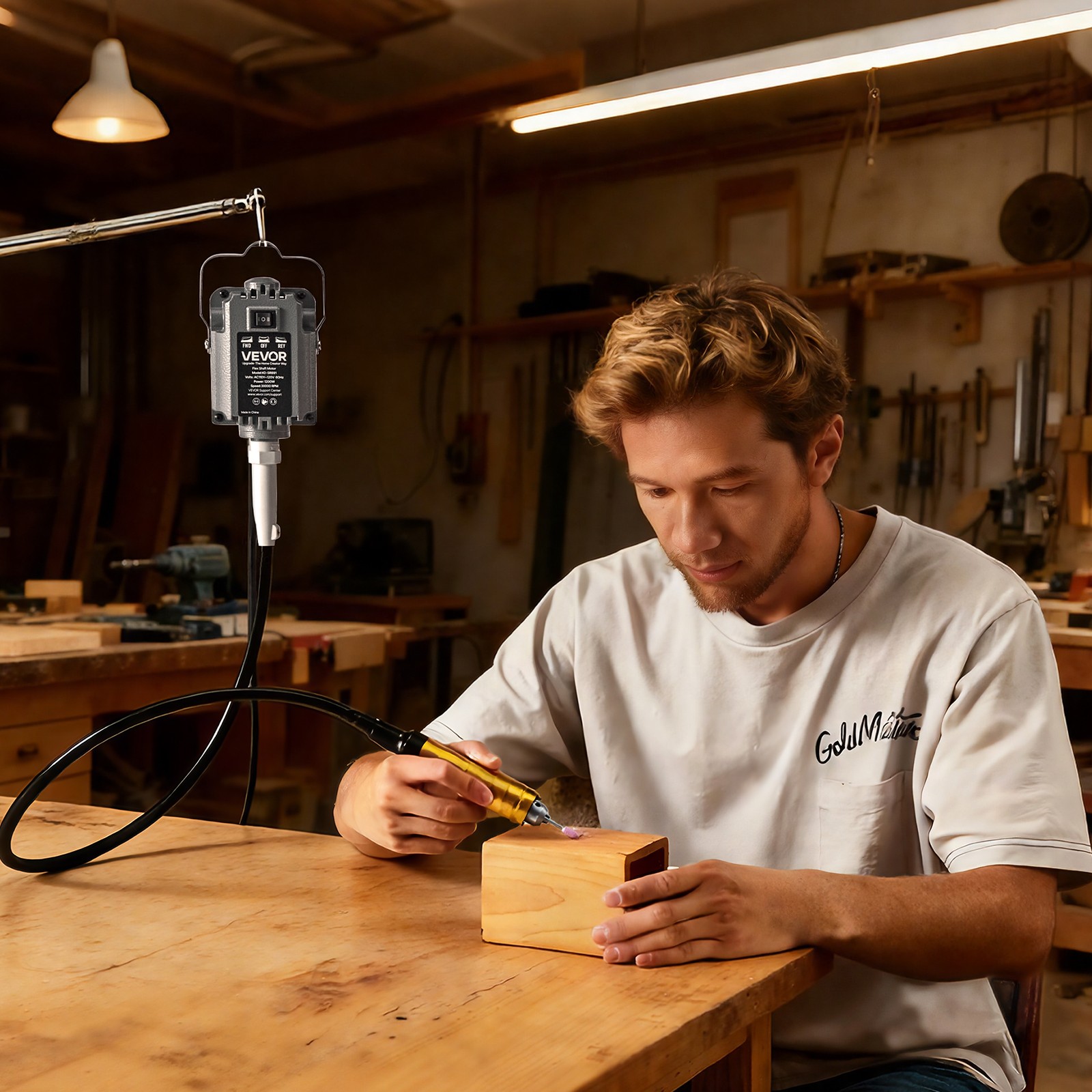 VEVOR Flex Shaft Grinder 1000W 30000RPM Flex Shaft Rotary Tool 74PCS Accessories