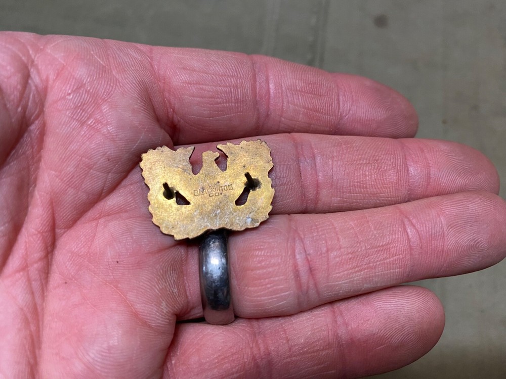 ORIGINAL WWII US ARMY WARRANT OFFICER JACKET SHIRT COLLAR INSIGNIA PIN