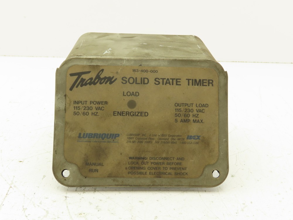 Trabon 163-400-000 Solid State Timer 115/230V 5A