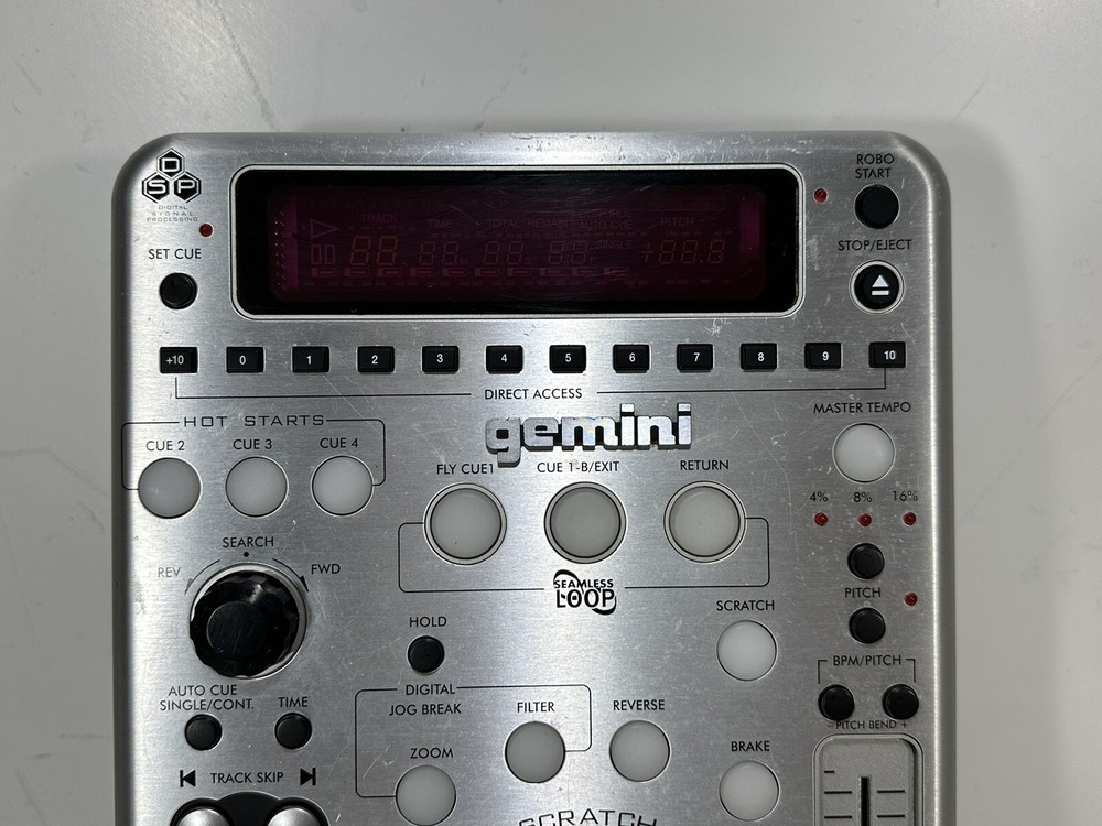 Gemini CD-1800X ~ Digital Scratch CD Player ~ CD Error / AS-IS