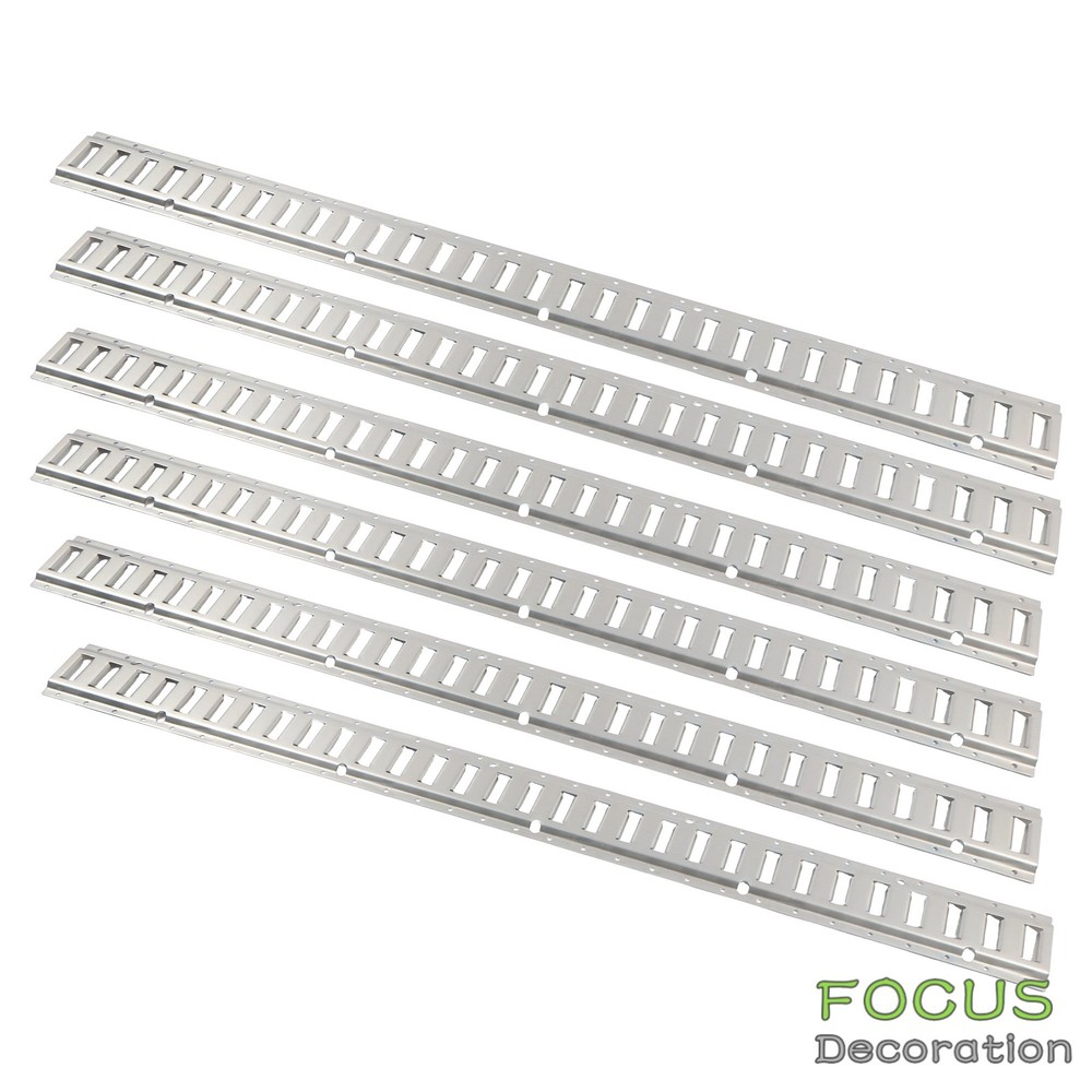 Flexible 6 Pack 5' E Track Tie Down Rail System Silver Heavy Loads Secure Cargo
