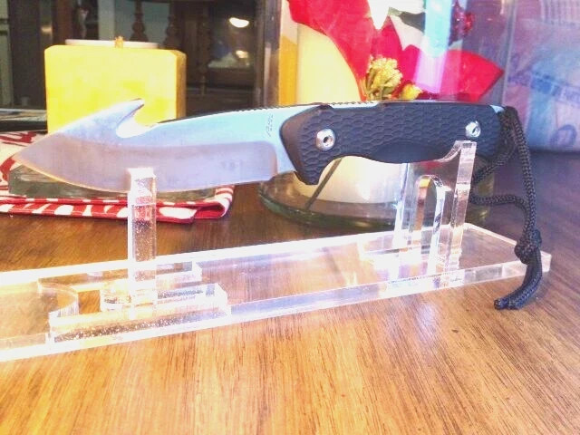 SPECIAL Knife Desk Top Display Stand Clear Acrylic Fixed Blade Knives 6" to 14"
