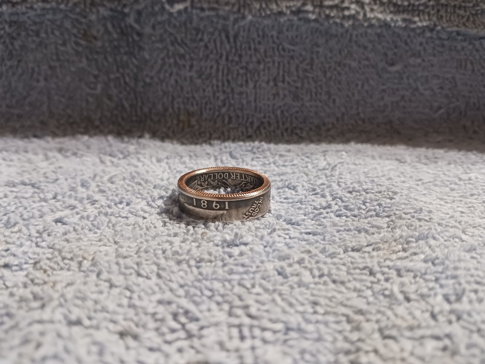 1981 Washington Quarters, Handmade Coin Ring, Size 7