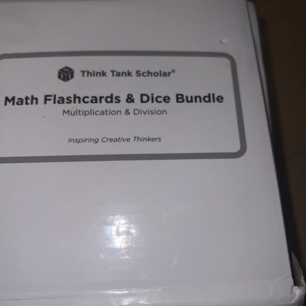 Think Tank Scholar Math Division,Multiplication Flash cards & Dice Bundle Fre🎁