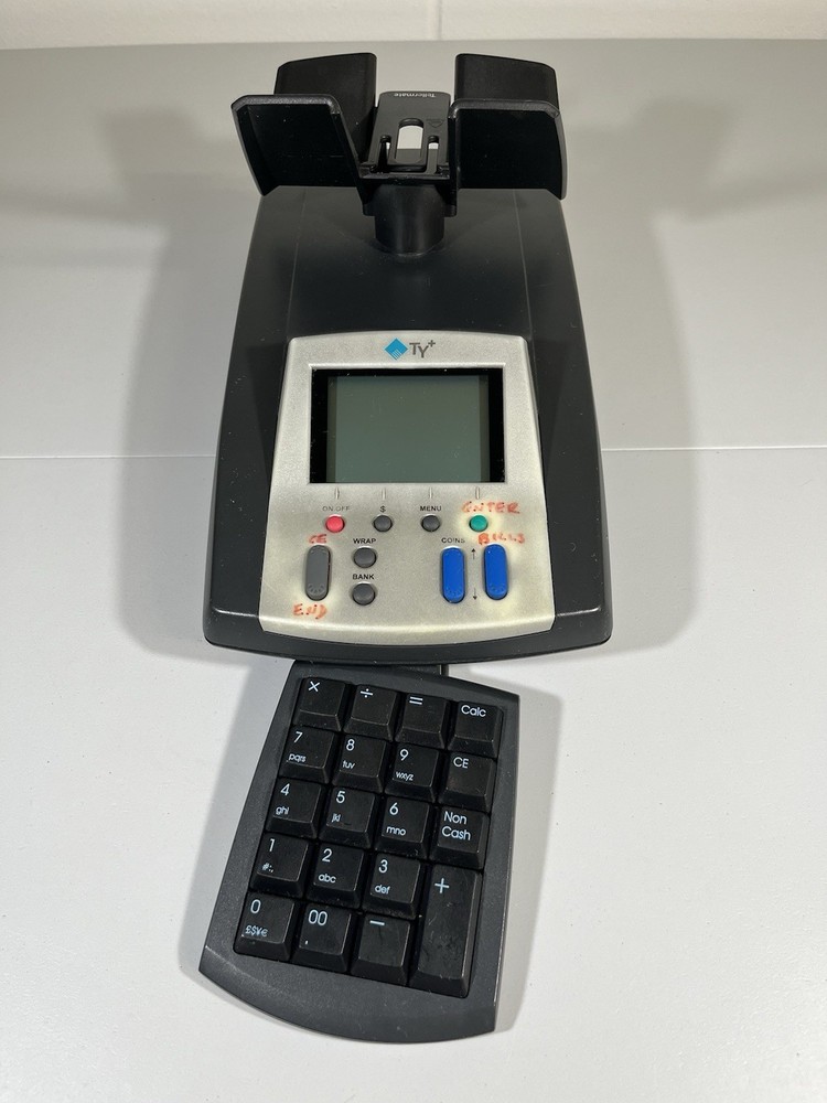 TellerMate TY+ Money Counter Currency Machine Scale Keyboard Untested As Is