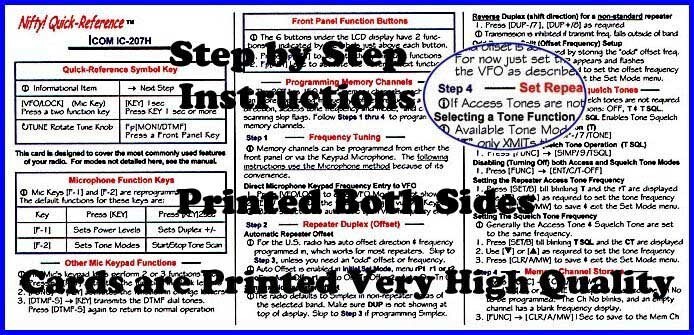 Nifty! Quick-Reference ICOM IC-207H ~~~NEW!!~~