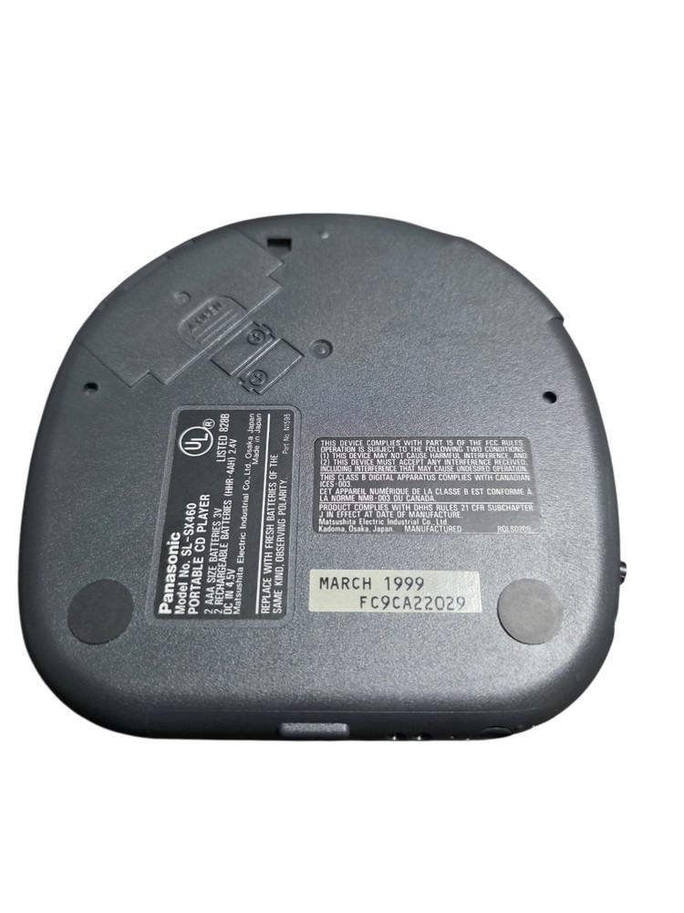 Panasonic SL-SX460 Portable CD Player Bundle Case Basic Headphones Tested Works!