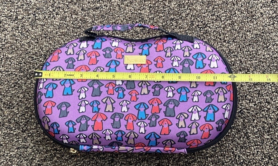 Bra Storage Case Dog Print Zipper Handle