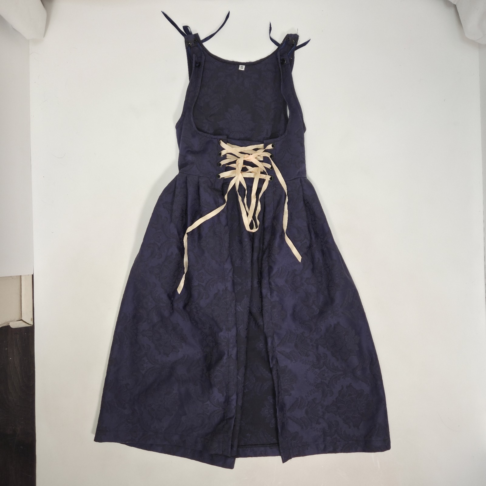 Medieval Renaissance Festival 2 Piece Maiden Youth Dress Small Blue And White