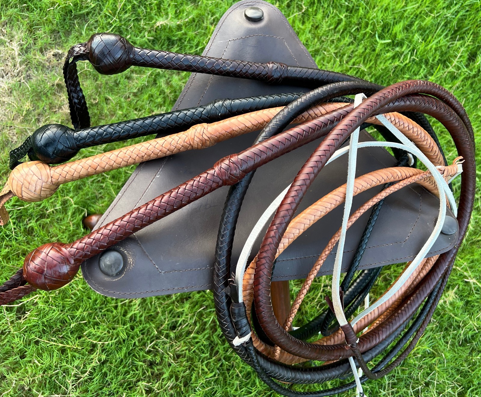 Kangaroo Leather Bullwhip: Indiana Jones Style Replica, Size 4ft-12ft