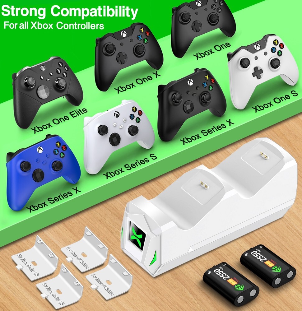 Rechargeable Battery Pack+Charging Dock For Xbox One Xbox Series X S Controller