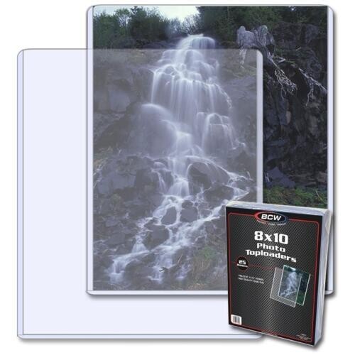 Case of 250 BCW 8 x 10 Hard Plastic Rigid Topload Photo Holders 8x10 toploaders