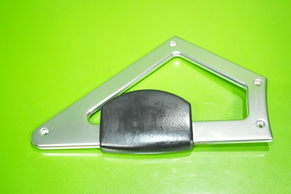 00-06 Audi TT OEM driver left dash console silver metal triangle pull handle bar