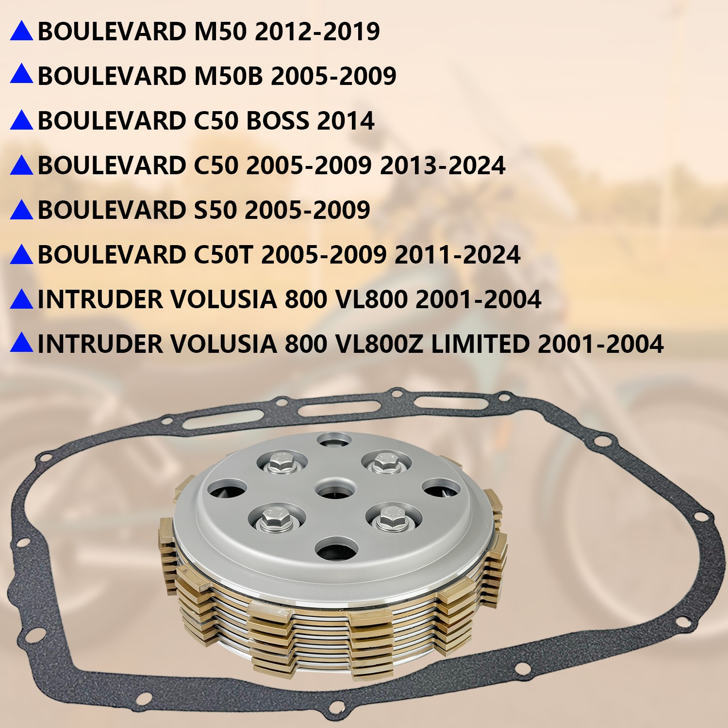 Heavy Duty Clutch Kit W/Springs Gasket for Suzuki Boulevard/Intruder Volusia 800