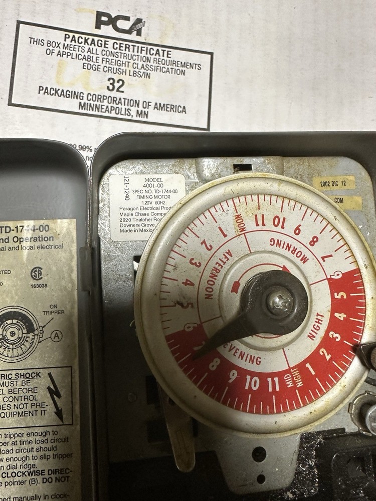 Paragon Electric Timer Model 4001-00