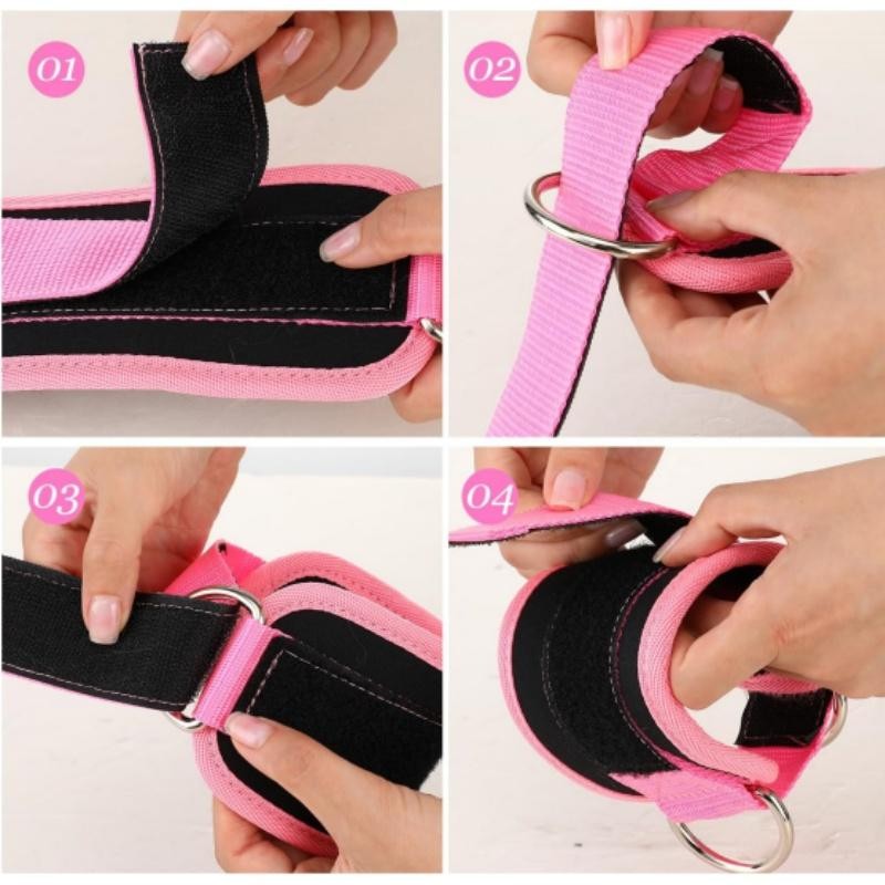 Ankle Strap for Cable Exercise Machines, Work Out Cuff Attachment for Home & Gym