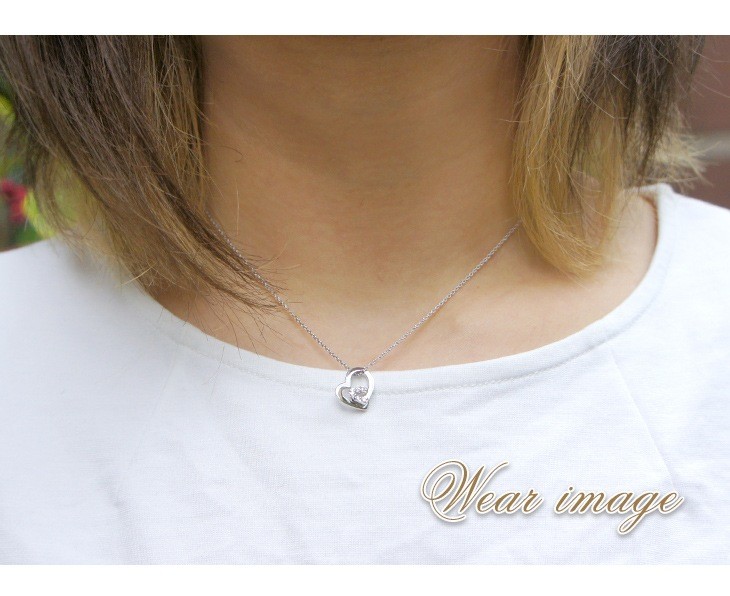 Twin Heart Silver Necklace