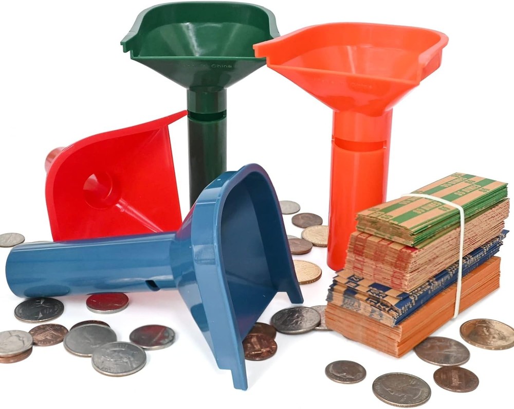 Complete Coin Wrapper & Sorter Tubes Set - 150 Assorted Pieces for Efficiency