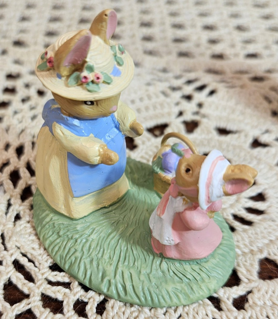 Set of 3 Avon Forest Friends Collection Bunny Rabbits Figurines Easter Spring