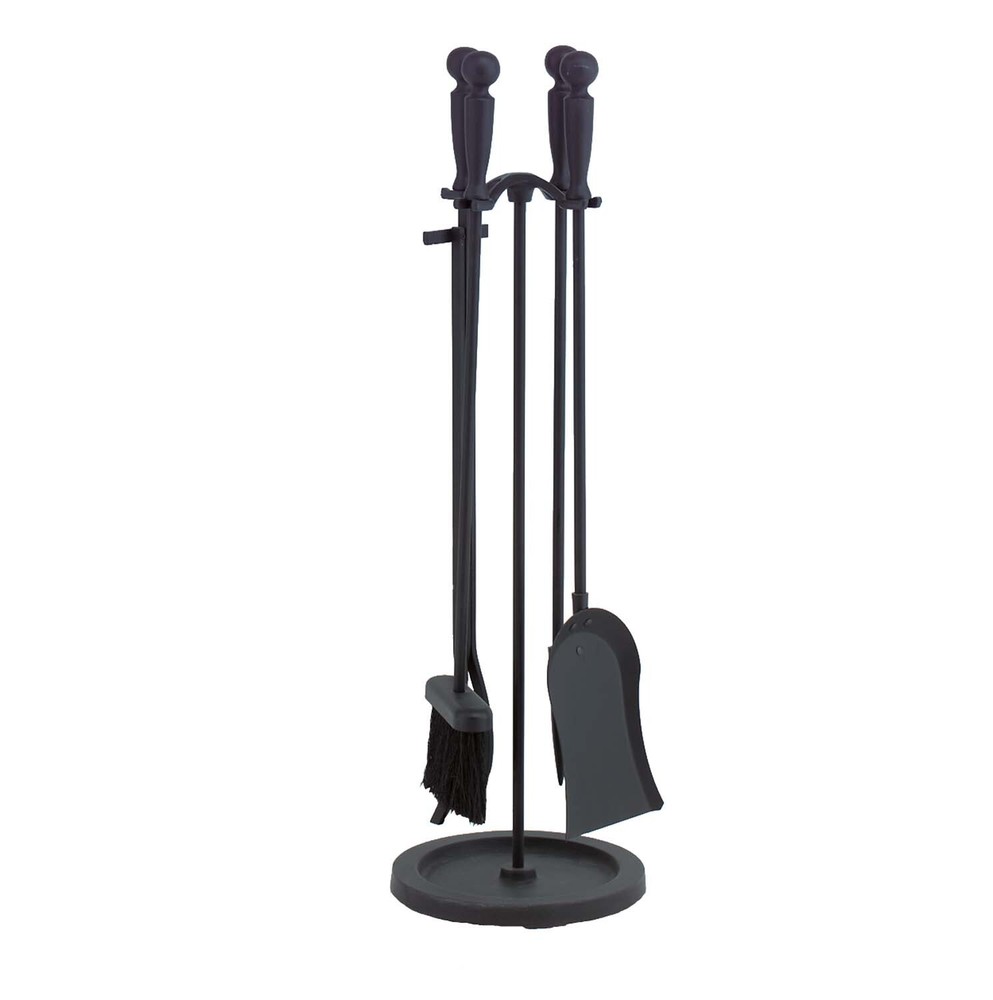 Dagan Five Piece Fireplace Tool Set, Black