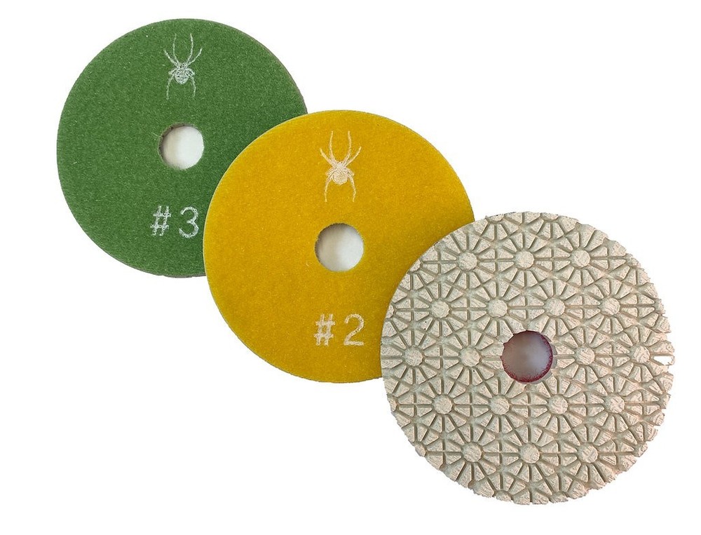 4" Spider 3 Step White Label Pads #3