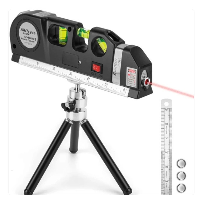 MULTIPURPOSE LASER LEVEL TOOL WITH TRIPOD – LASER LEVEL LINE KIT
