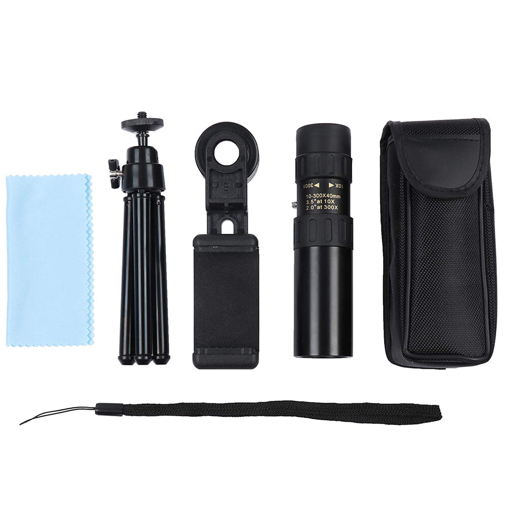 Day/Night Military Telescope 10-300X40mm Zoom HD Monocular Mobile Telescope US