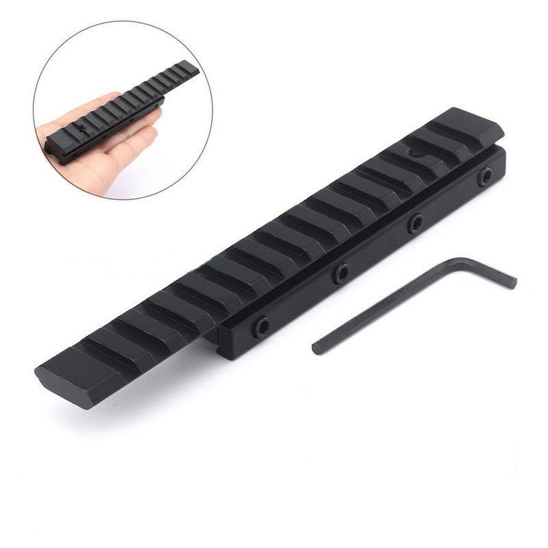 Extended Flat Scope Mount Base Riser 20mm Weaver Picatinny Rail Mount 155mm Long