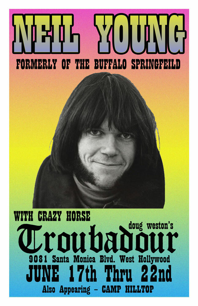 NEIL YOUNG REPLICA 1969 CONCERT POSTER