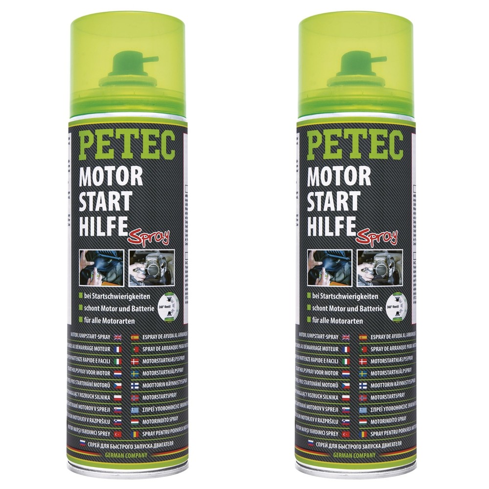 Petec 2x Engine Jump Starter Spray Start Spray 500ml