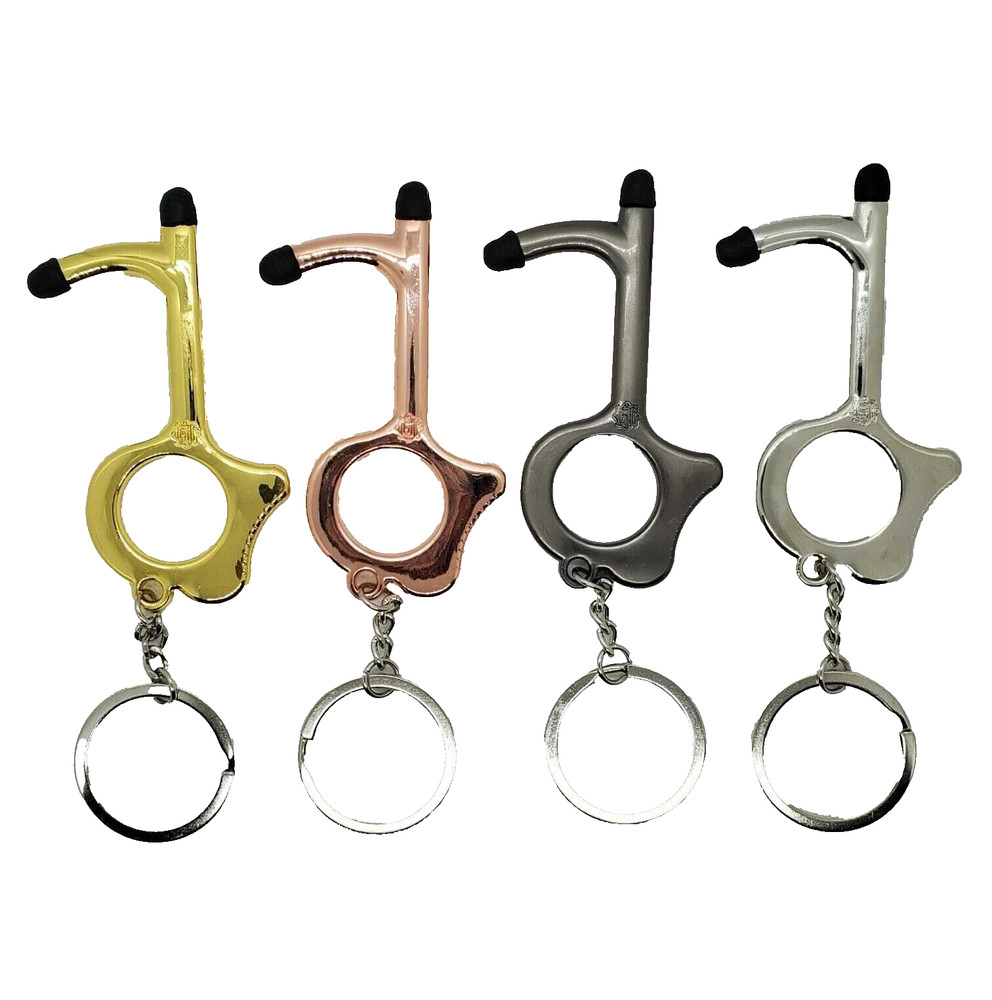 Touchless Tool Elevator Key Antimicrobial Alloy Hand Door Opener- DarkGrey