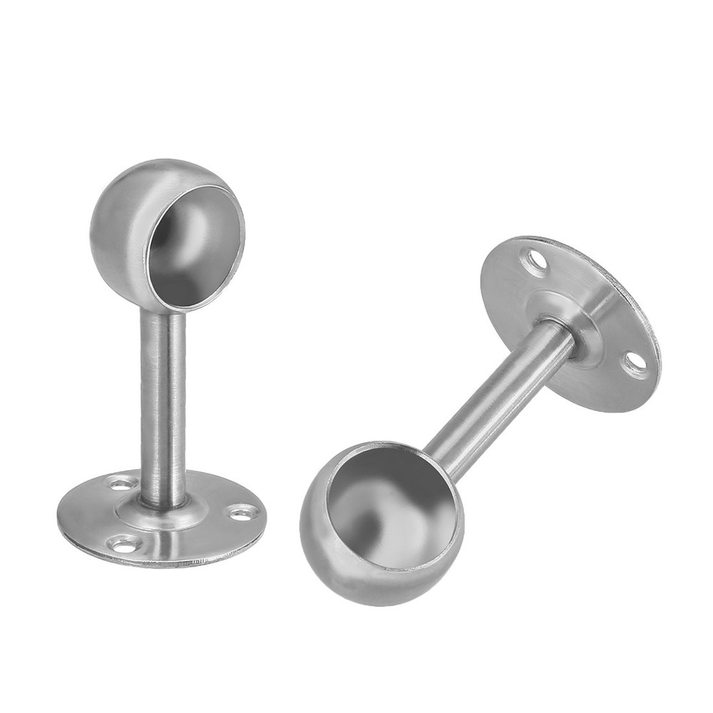 Wardrobe pipe bracket, 25mm diameter 85mm height, wall mounted 4 pcs