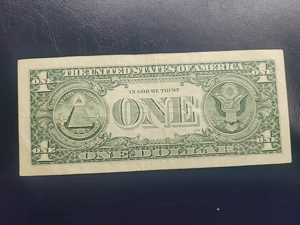 2009 One Dollar Error Over Ink.