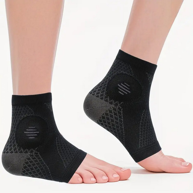 Pair Of Mesh Ankle Compression Socks Size L/XL