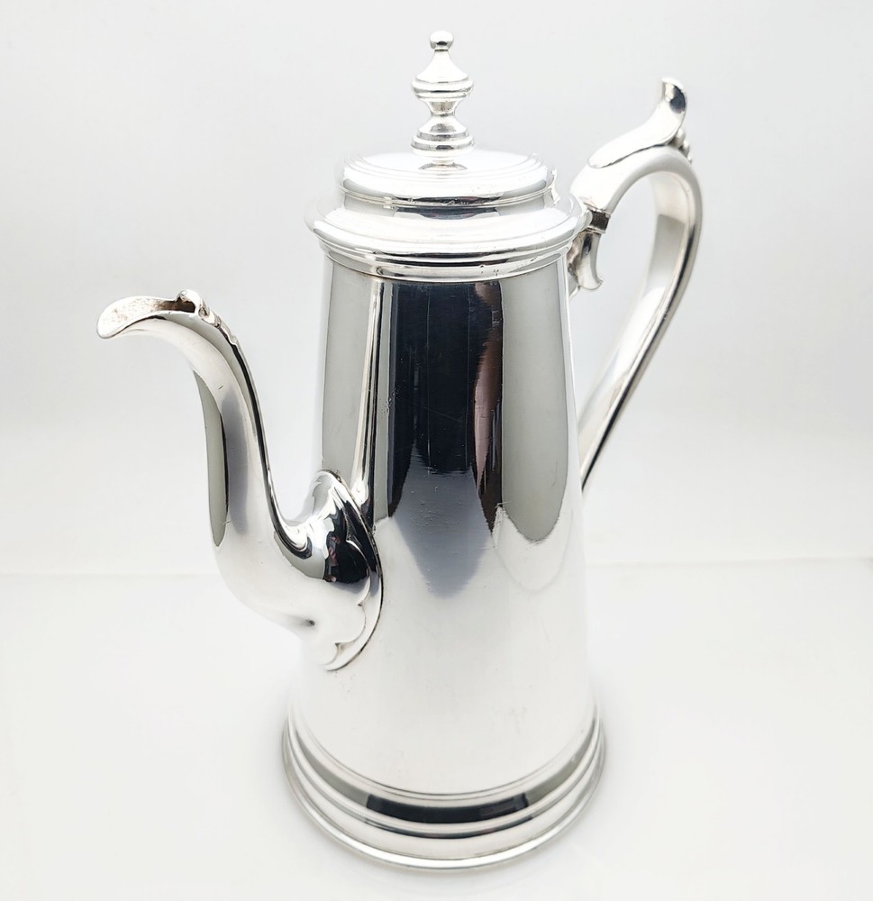 Gleaming Victorian Coffee Pot - James Dixon - Silver Plated
