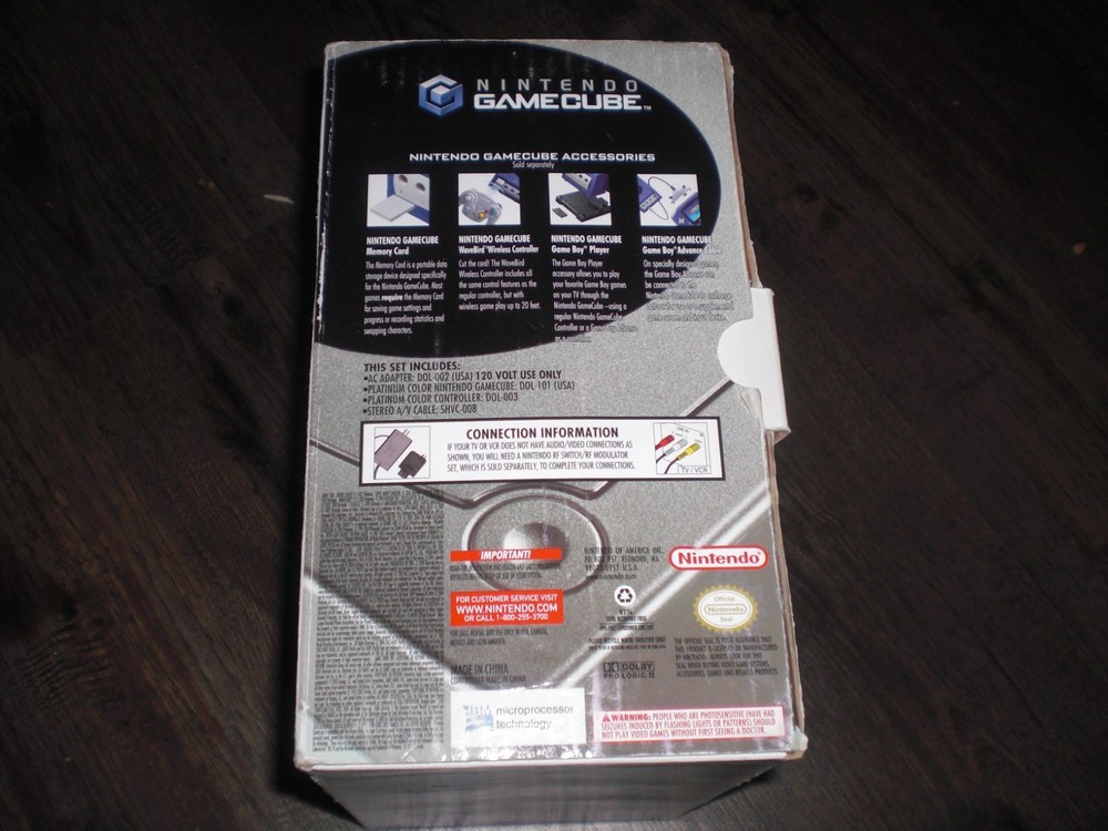 Nintendo GameCube Silver Platinum Console System BOX ONLY No Console GENUINE