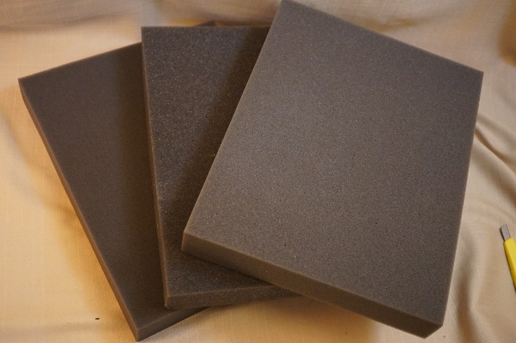 Lot 3 - Recycled Foam Gray Packing shipping Protection Medium Density Block 3x