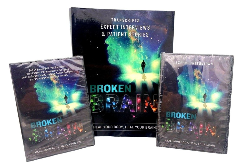 Broken Brain 8 Part Docu Series Dr. Mark Hyman Sealed DVDs Transcripts Workbook