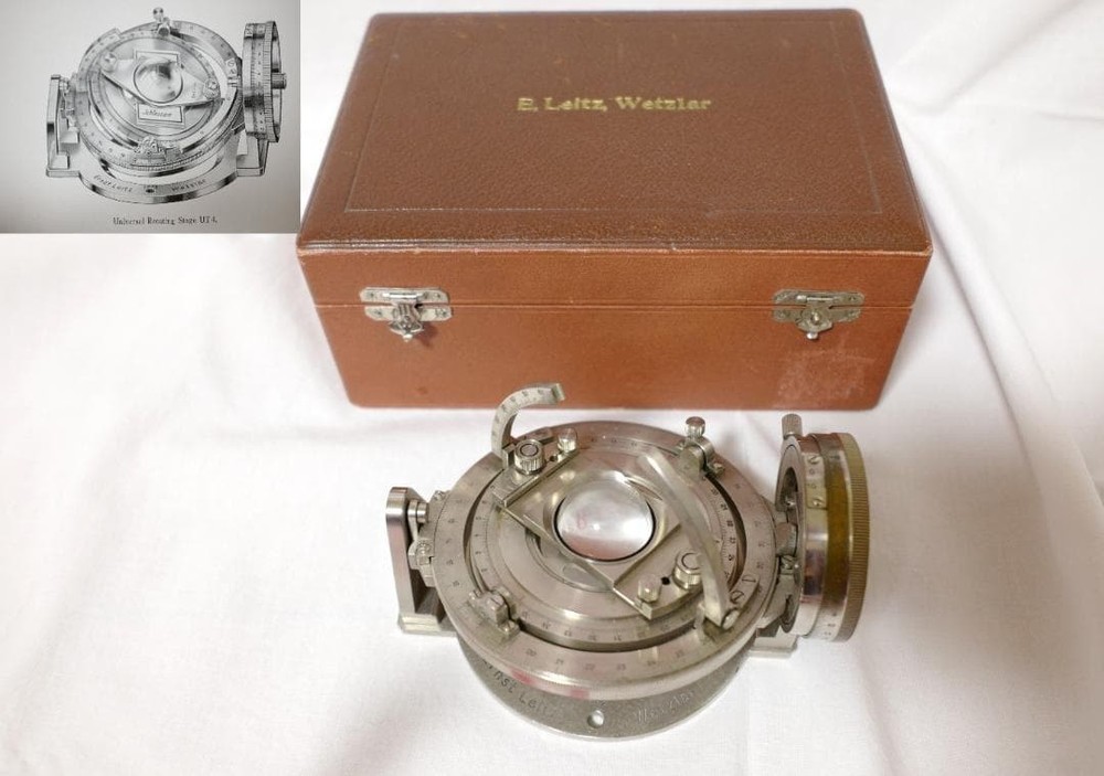 Leitz Universal Rotating Stage UT4 Transmitted Polarizing 4-Axis SN1892 From JP