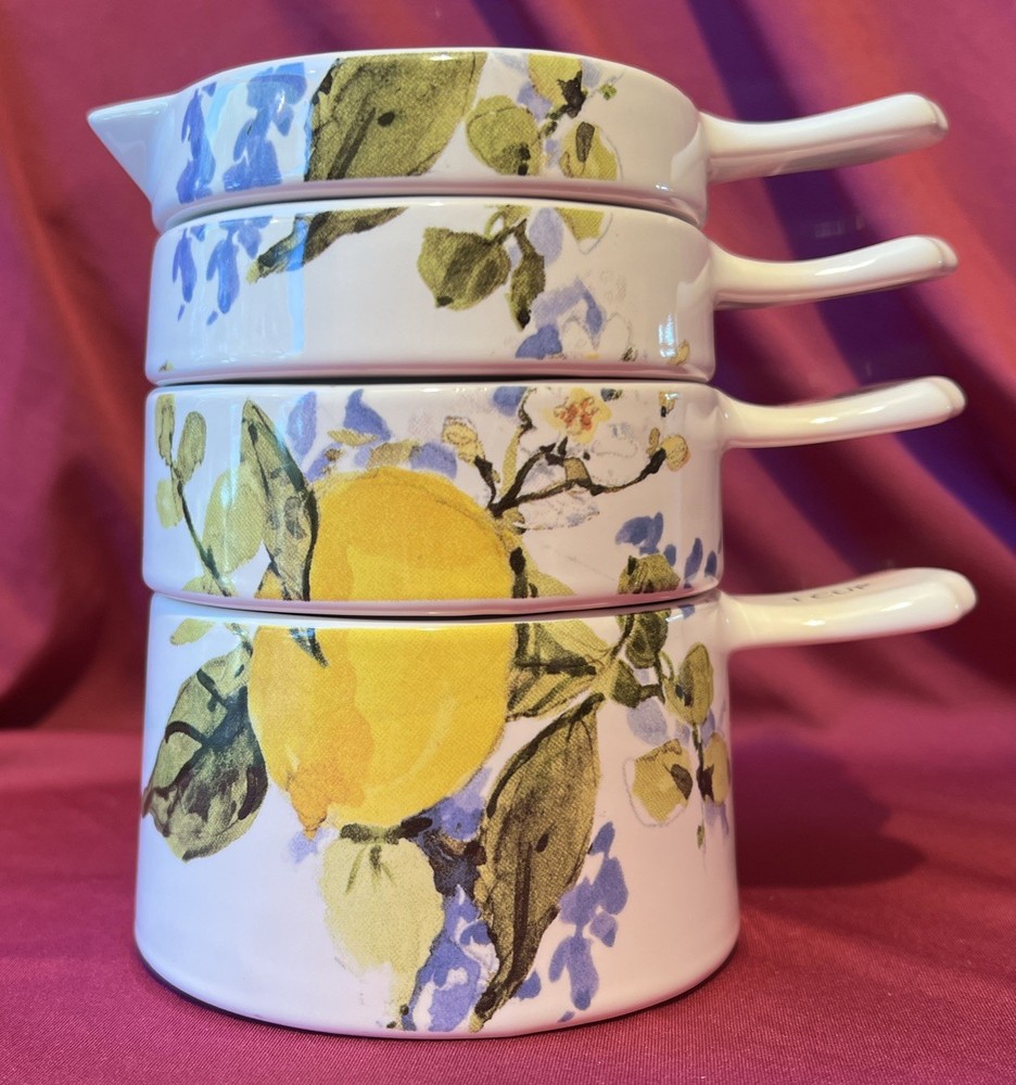 Lang Lemon Grove Earthenware Stacking Measuring Cups Susan Winget