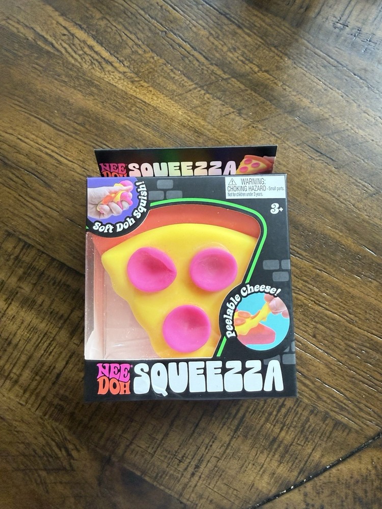 Authentic NeeDoh Squeezza Pizza Nee Doh Squishy Toy (Random Variant)