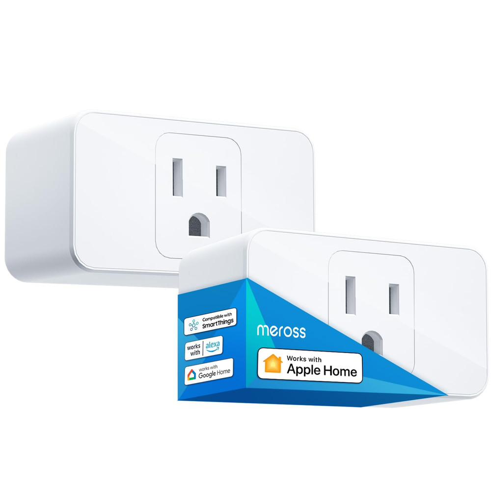 Smart Plug Mini Support Apple Homekit, Siri, Alexa, App Control, Timer, 15A & Re