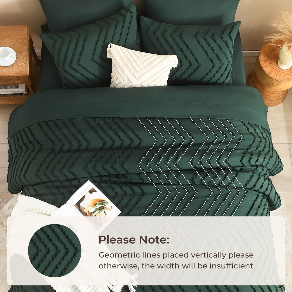 Litanika Comforters Queen Size Set with Sheets Dark Emerald Green