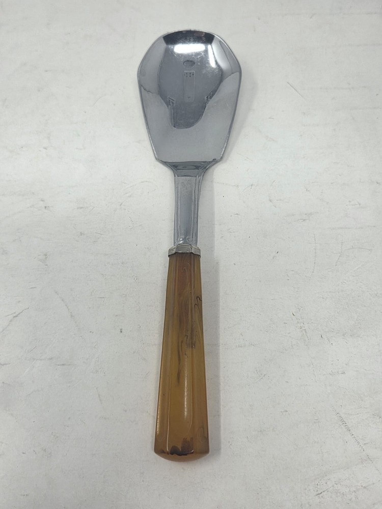 Vintage Butterscotch Bakelite Salad Serving Spoon & Fork Kitchen Utensils