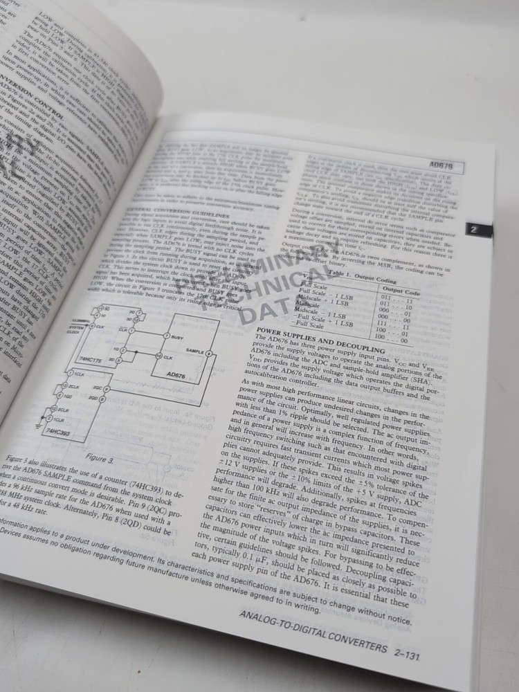 Electronics Book: Analog Devices, Data Converter Reference Manual Vol 1&2 1992