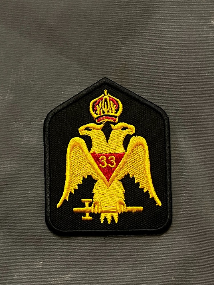 Scottish Rites 33rd Degree Double Eagle Patch Iron Sew Freemason Fraternity NEW!