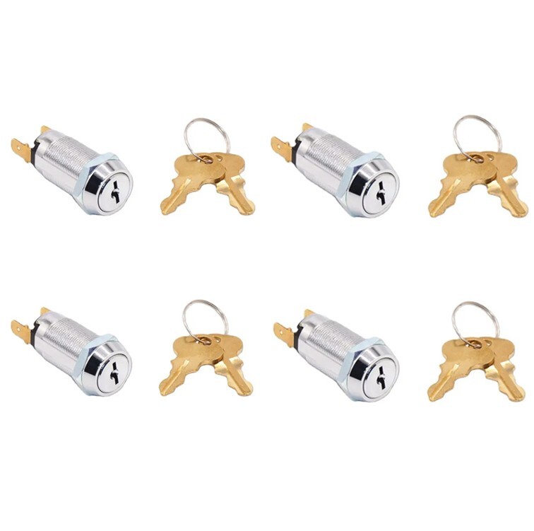 4 Momentary Switch Lock Electrical Barrel Switch Key Removable in Off Position