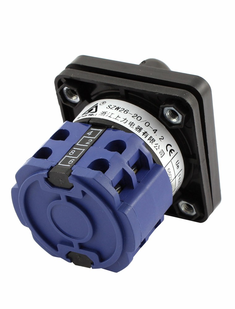 Latching AC 660V 20A 8 Terminals 5 Position Cam Combination Changeover Switch