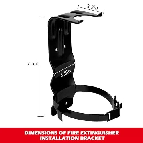 2 Pack Fire Extinguisher Brackets- Fire Extinguisher Wall Mount Bracket- 2.5 LB